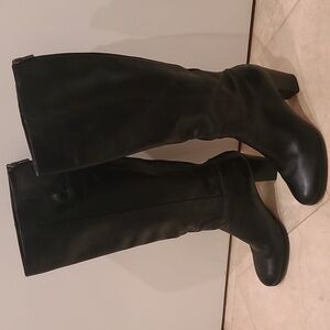 Cole haan knee high leather heeled boots